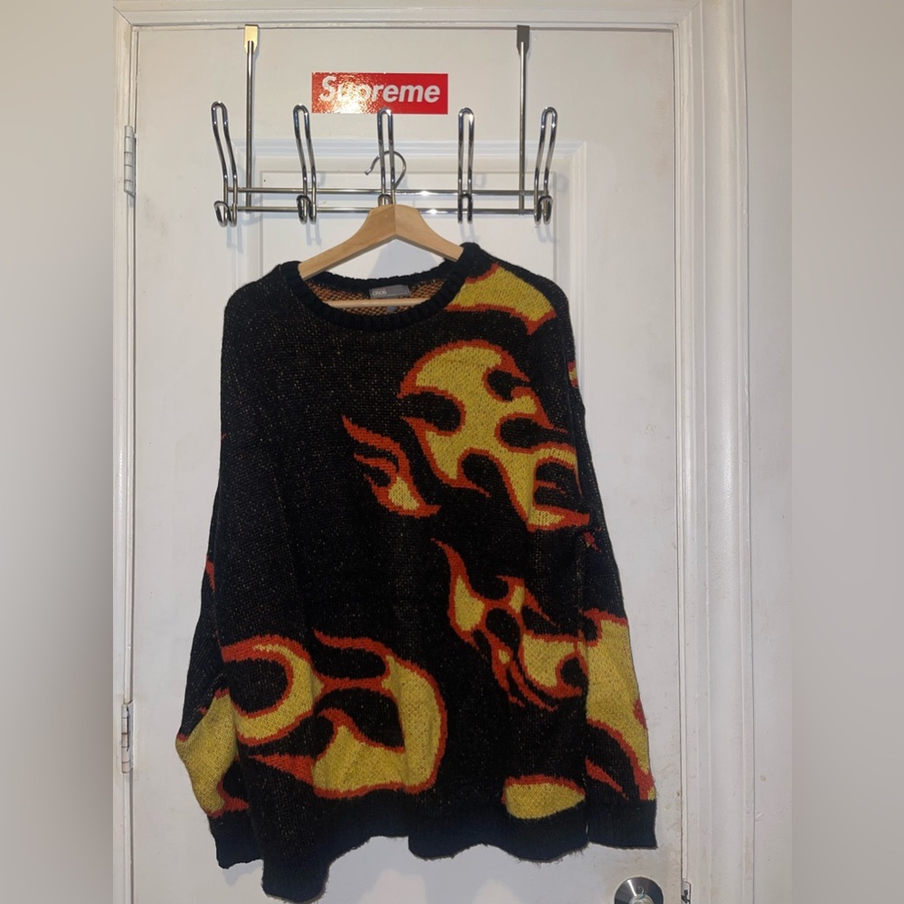 ASOS Flame Print Sweatshirt Pullover L